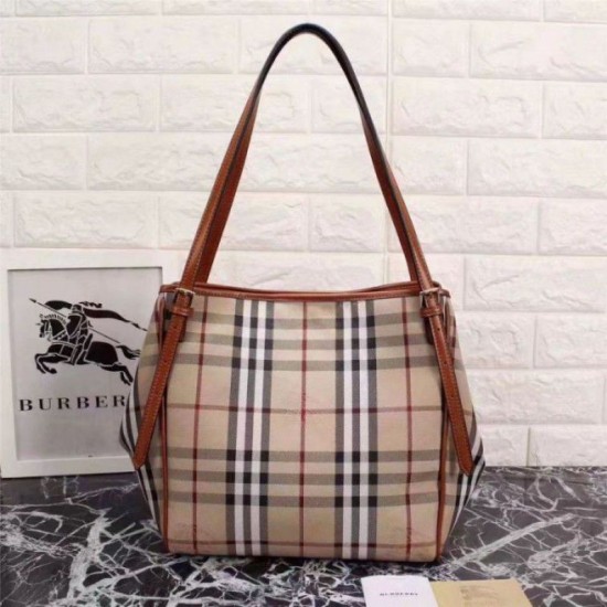 Replica Haymarket Check Tote Borse 8886 Marrone