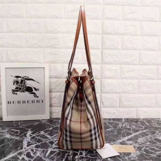 Replica Haymarket Check Tote Borse 8886 Marrone