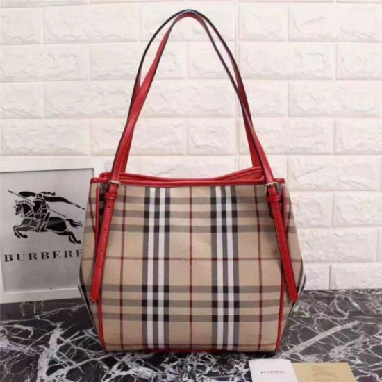 Replica Haymarket Check Tote Borse 8886 Rosso