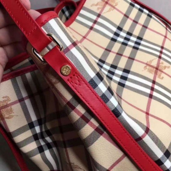 Replica Haymarket Check Tote Borse 8886 Rosso