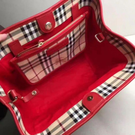 Replica Haymarket Check Tote Borse 8886 Rosso