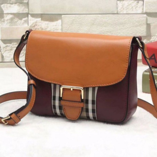 Replica Horseferry Check Borsa a tracolla Marrone