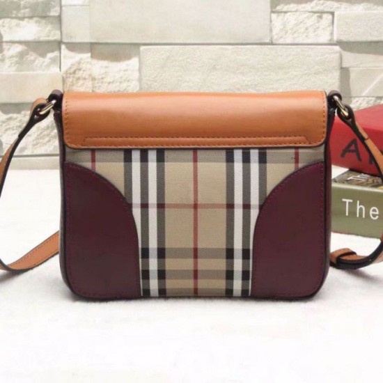 Replica Horseferry Check Borsa a tracolla Marrone