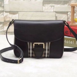 Replica Horseferry Check Borsa a tracolla Nero