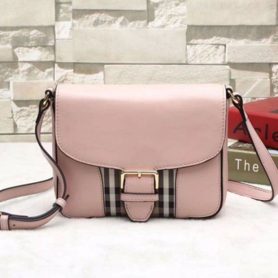 Replica Horseferry Check Borsa a tracolla Rosa