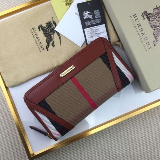 Replica House Check Portafoglio B8849 Marrone