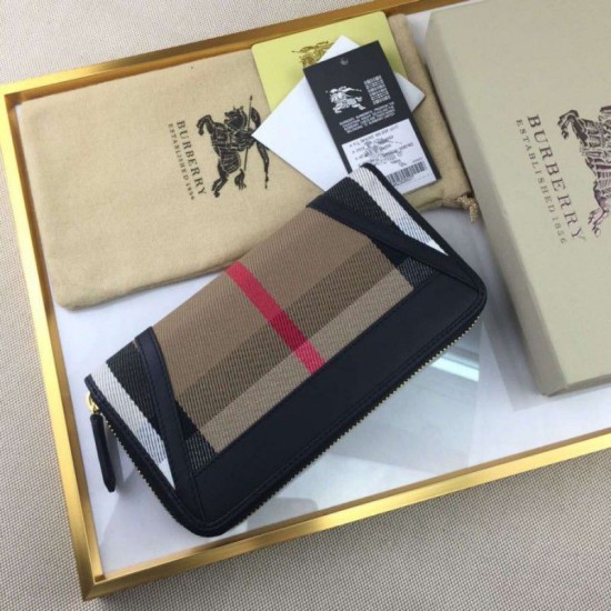 Replica House Check Portafoglio B8849 Nero