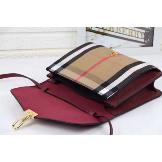 Replica Macken House Check Crossbody Borse Marrone