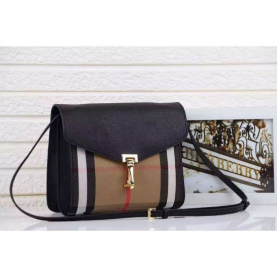 Replica Macken House Check Crossbody Borse Nero