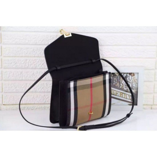 Replica Macken House Check Crossbody Borse Nero