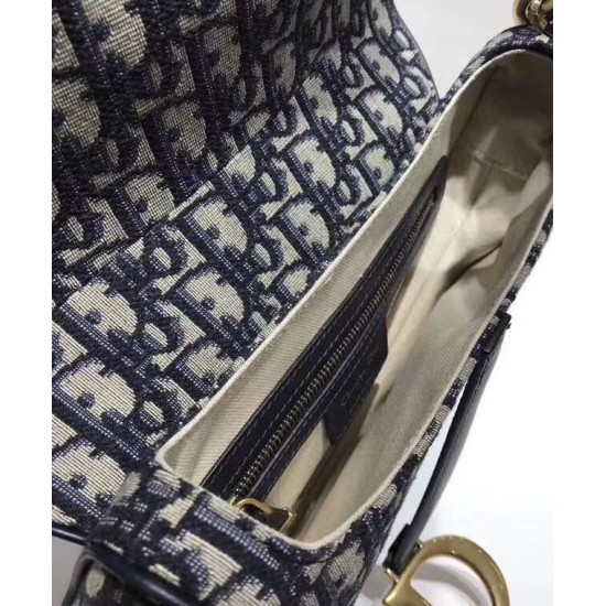 Replica Borsa da Saddle Christian Dior M0446 Blu Scuro
