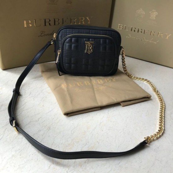 Replica Burberry Borsa per fotocamera trapuntata piccola nera