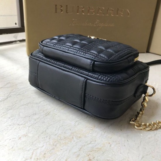 Replica Burberry Borsa per fotocamera trapuntata piccola nera