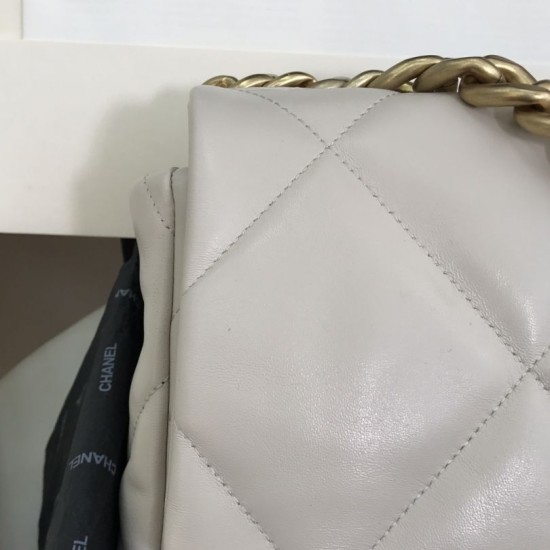 Replica Borsa Large 19 in lana tweed con patta AS1161 AS1160 Beige Replica Borsa Large 19 in lana tweed con patta AS1161 AS1160 Beige