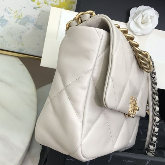 Replica Borsa Large 19 in lana tweed con patta AS1161 AS1160 Beige Replica Borsa Large 19 in lana tweed con patta AS1161 AS1160 Beige