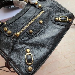 Replica Balenciaga 295S Classic Mini City Gold Verde scuro