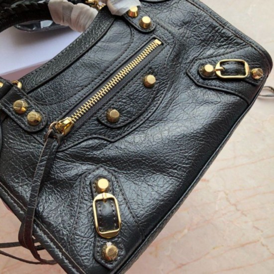 Replica Balenciaga 295S Classic Mini City Gold Verde scuro Replica Balenciaga 295S Classic Mini City Gold Verde scuro