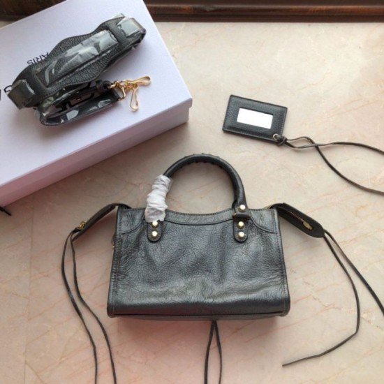 Replica Balenciaga 295S Classic Mini City Gold Verde scuro Replica Balenciaga 295S Classic Mini City Gold Verde scuro