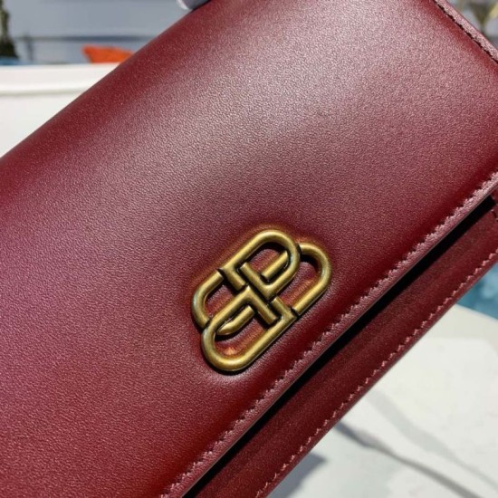 Replica Borsa a tracolla Satchel Sharp XS Balenciaga Bordeaux