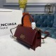 Replica Borsa a tracolla Satchel Sharp XS Balenciaga Bordeaux