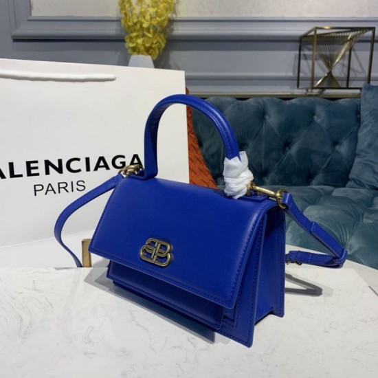 Replica Borsa a tracolla Balenciaga Sharp XS Satchel blu Replica Borsa a tracolla Balenciaga Sharp XS Satchel blu