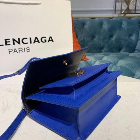 Replica Borsa a tracolla Balenciaga Sharp XS Satchel blu Replica Borsa a tracolla Balenciaga Sharp XS Satchel blu