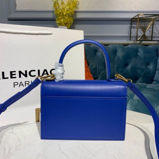 Replica Borsa a tracolla Balenciaga Sharp XS Satchel blu Replica Borsa a tracolla Balenciaga Sharp XS Satchel blu