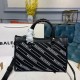 Replica Borsa logo Balenciaga Manico Allover chiaretto