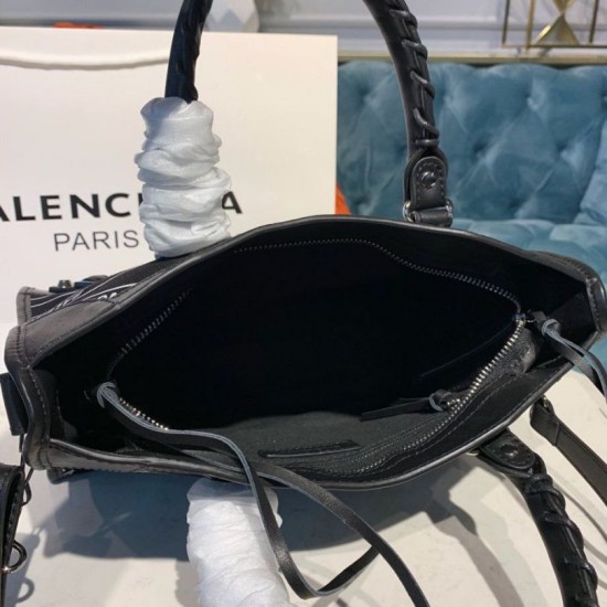 Replica Borsa logo Balenciaga Manico Allover chiaretto