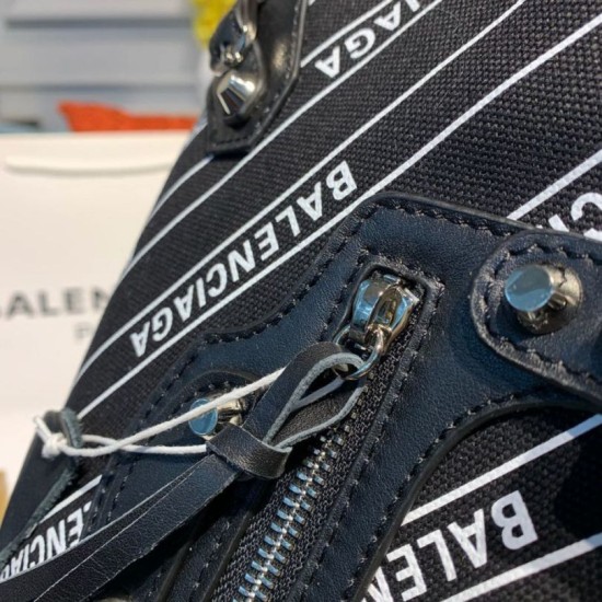 Replica Borsa logo Balenciaga Manico Allover chiaretto