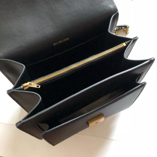 Replica Borsa a catena Sharp Balenciaga Nera
