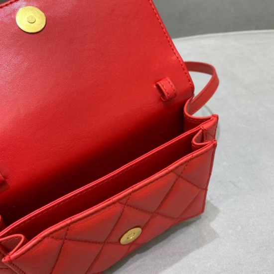 Replica Marsupio Balenciaga Sharp XS Rosso