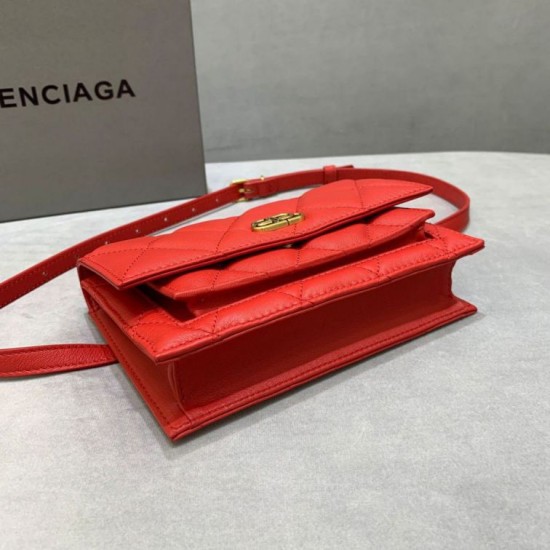 Replica Marsupio Balenciaga Sharp XS Rosso