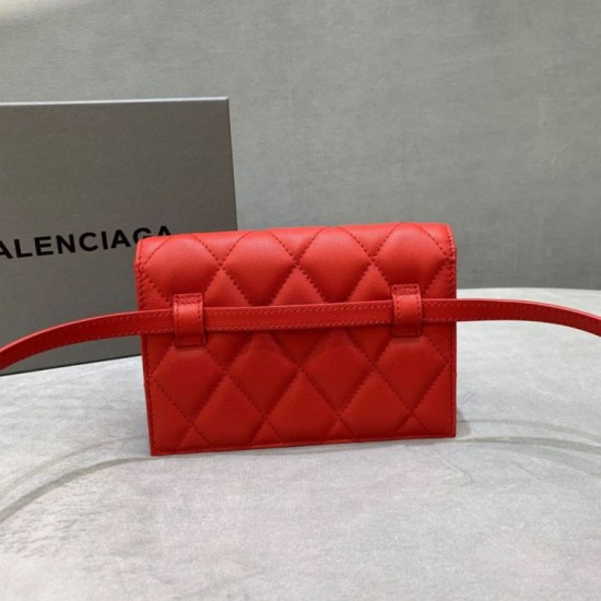 Replica Marsupio Balenciaga Sharp XS Rosso