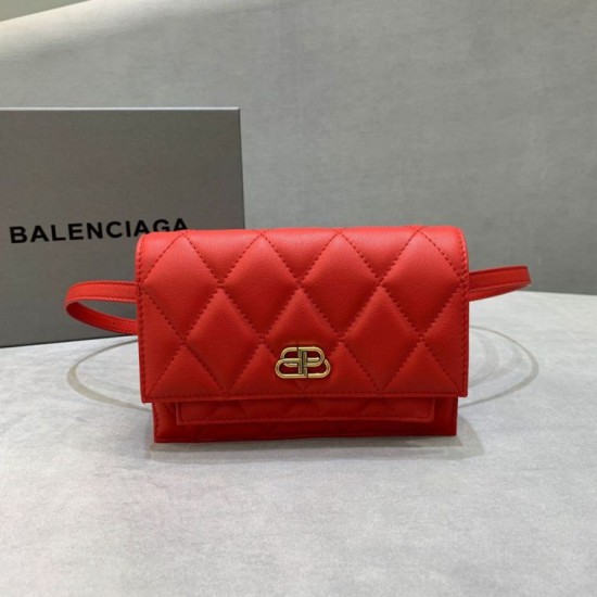 Replica Marsupio Balenciaga Sharp XS Rosso