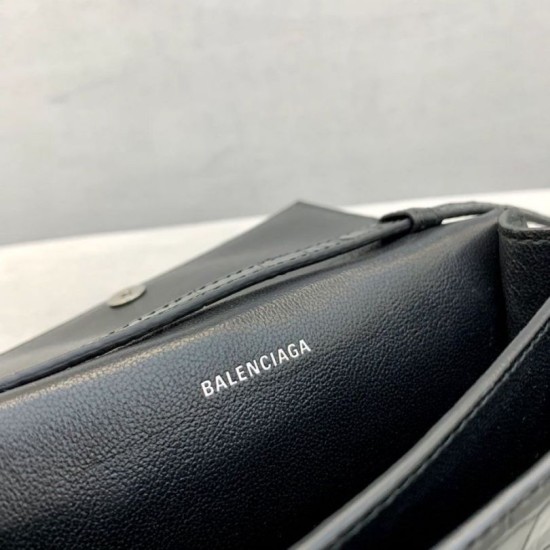Replica Balenciaga Sharp XS Marsupio vitello lucida goffrata coccodrillo