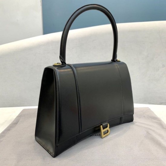 Replica Borsa a tracolla media Clessidra Balenciaga nera