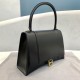 Replica Borsa a tracolla media Clessidra Balenciaga nera