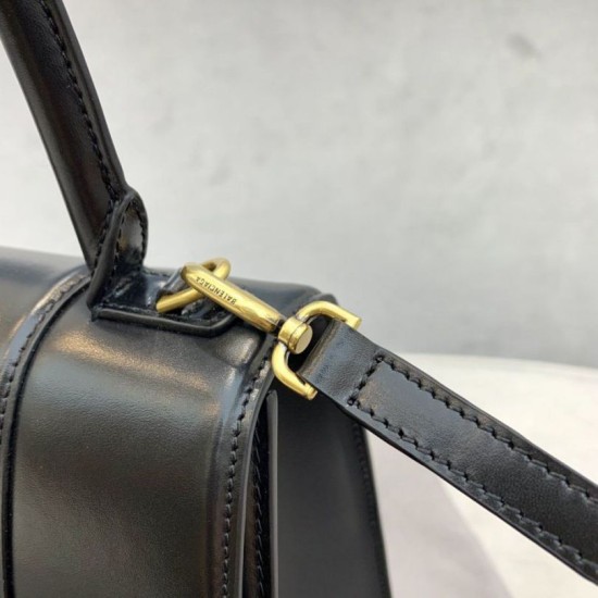 Replica Borsa a tracolla media Clessidra Balenciaga nera