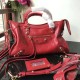 Replica Balenciaga Classic Metallic Edge City Pelle di agnello crepe sacca rossa