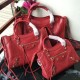 Replica Balenciaga Classic Metallic Edge City Pelle di agnello crepe sacca rossa