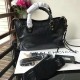Replica Balenciaga Classic Metallic Edge City Borsa agnello con fessure nere