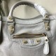 Replica Balenciaga Classic Metallic Edge City Borsa agnello con fessure per sabbiatura Beige