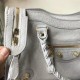Replica Balenciaga Classic Metallic Edge City Borsa agnello con fessure per sabbiatura Beige