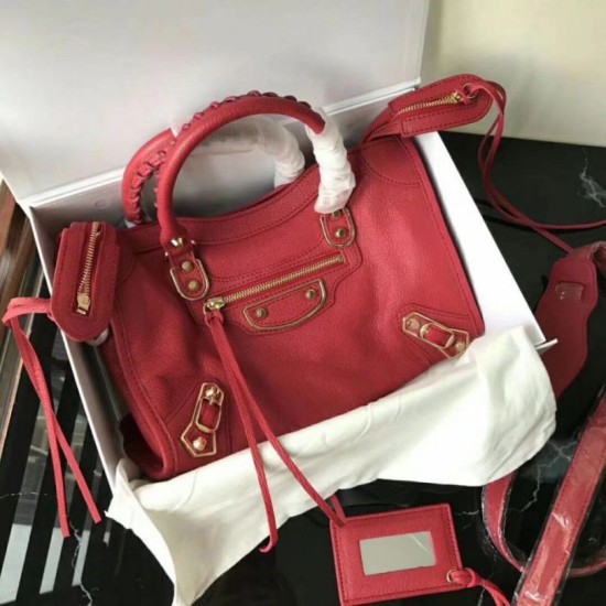 Replica Borse Balenciaga Classic Metallic Edge City agnello