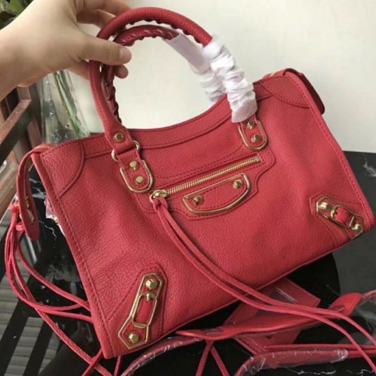 Replica Borse Balenciaga Classic Metallic Edge City agnello