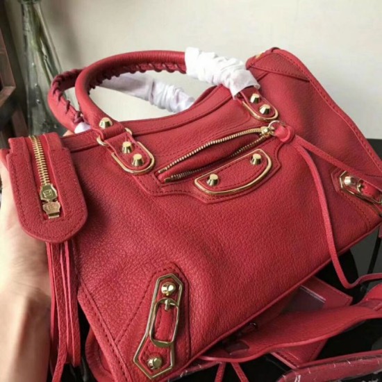 Replica Borse Balenciaga Classic Metallic Edge City agnello