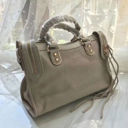 Replica Borsa agnello City Edge classica metallizzata Balenciaga