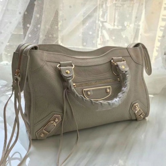 Replica Borsa agnello City Edge classica metallizzata Balenciaga