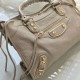 Replica Borsa agnello City Edge classica metallizzata Balenciaga